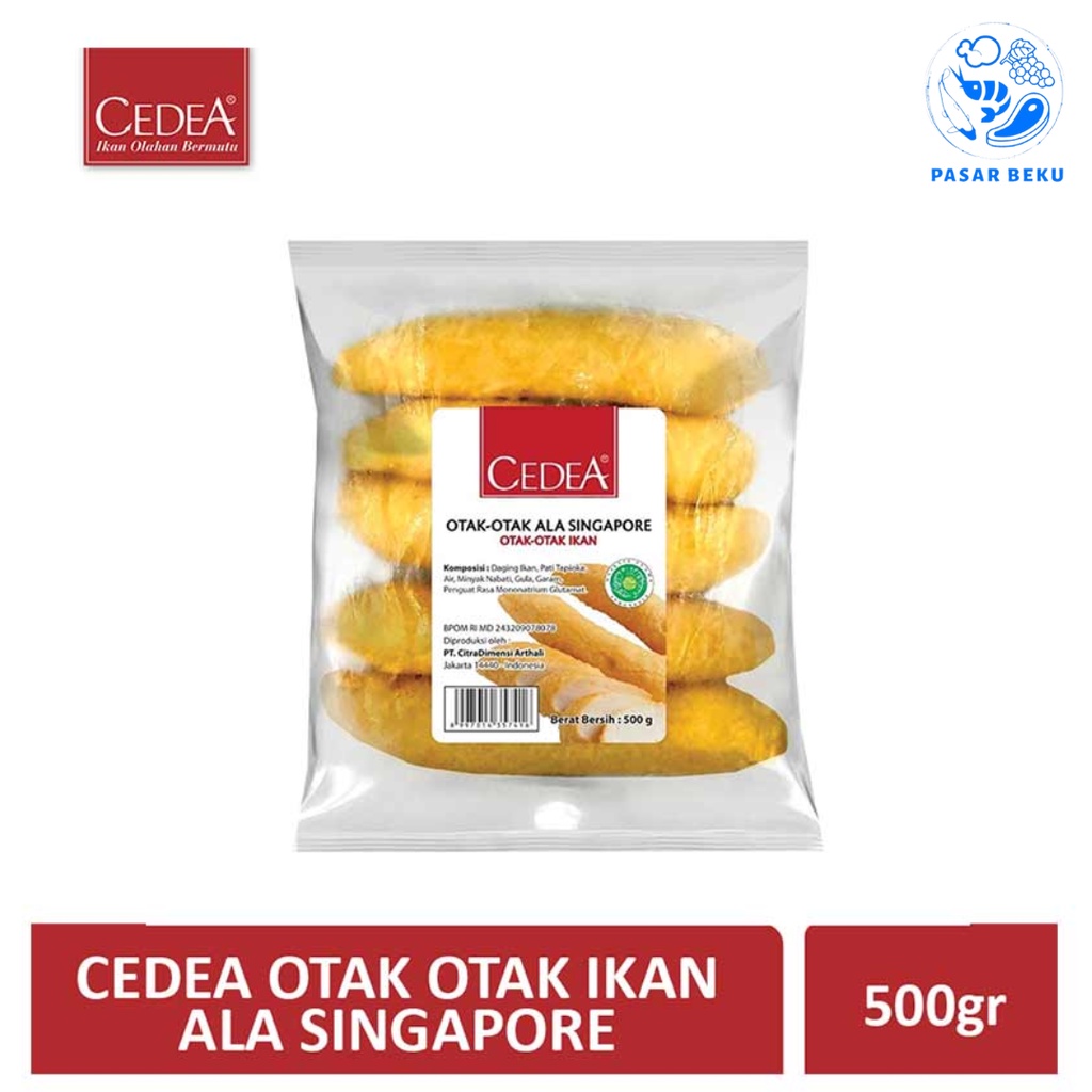 

(Khusus AREA SUMBAR) Otak Otak Singapore Isi 5 pcs 500 Gr Cedea Seafood Olahan Pasar Beku Padang