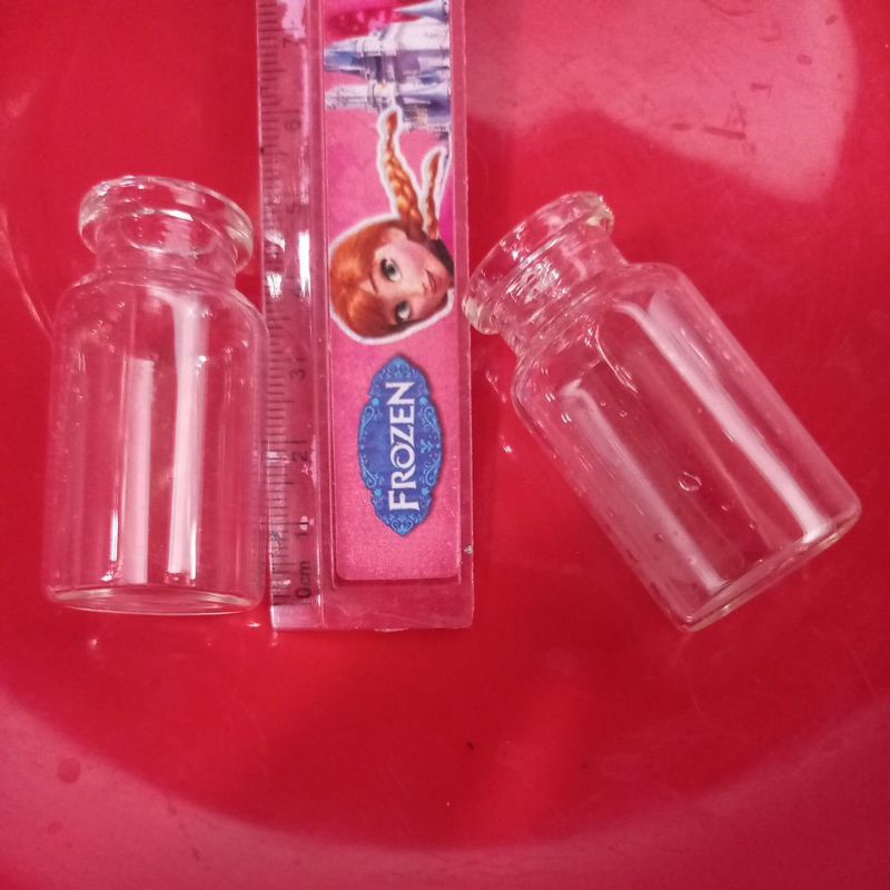 botol kecil 10 cc panjang 4,5 cm, botol vial 10 cc pendek, botol kaca 10 cc pendek