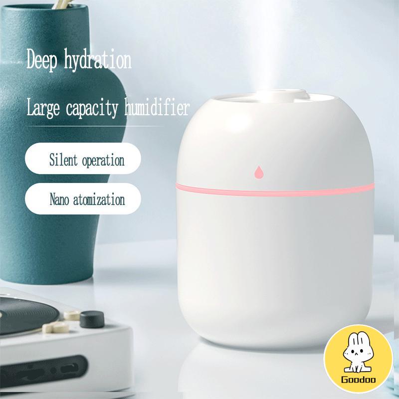 Ultrasonic Air Humidifier 7C Lampu Led Meja Meja Mini Portabel USB Alat Penyemprot Minyak Esensial Aroma Diffuser -Doo