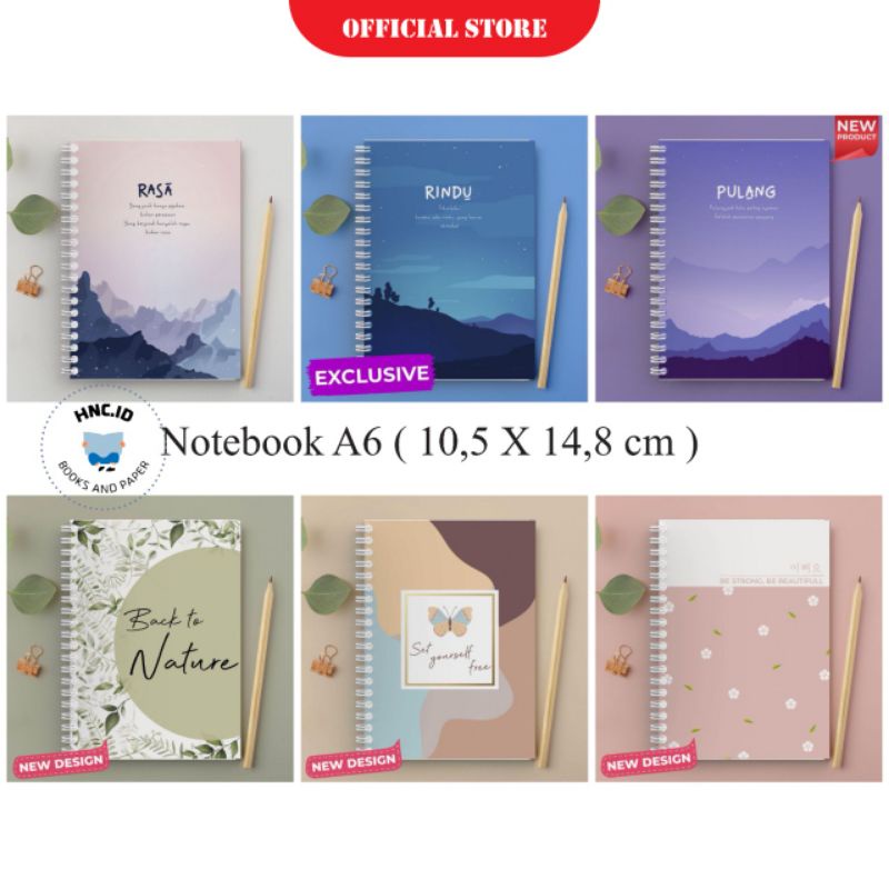 

NOTE BOOK A6 NOTEBOOK RING BUKU TULIS CATATAN RING SPIRAL NOTES BOOK RING