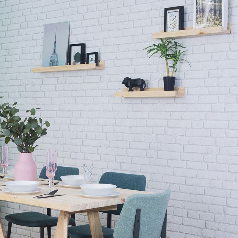 Rak Dinding Kayu Dekorasi Kamar rak serbaguna Aesthetic