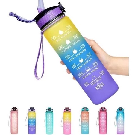 [ Cinicini ] Botol Minum Rainbow slim [ 1 liter ]