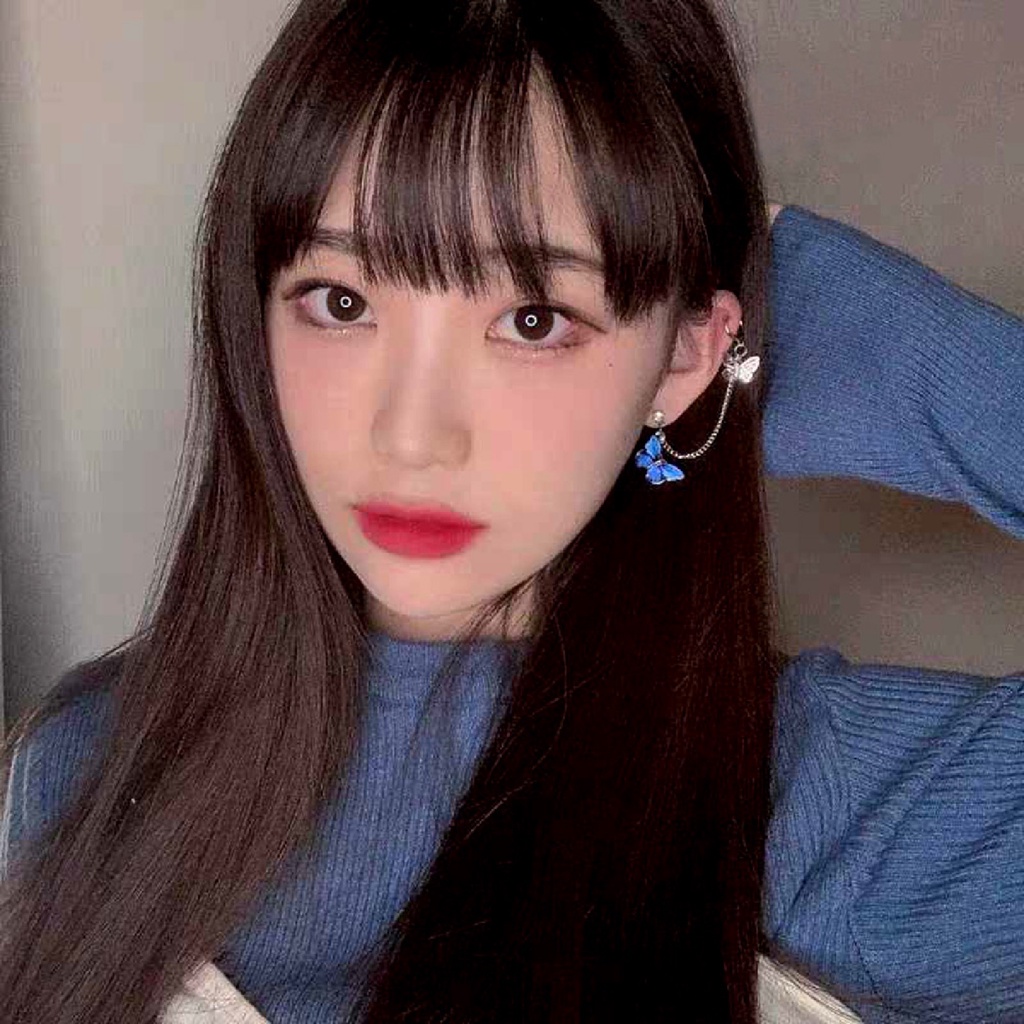 1pc Anting Rantai Panjang Bentuk Kupu-Kupu Tahan Lama Gaya Punk Untuk Aksesoris Perhiasan