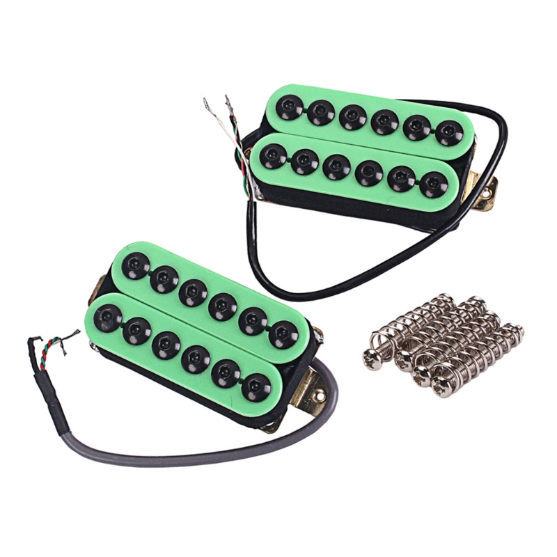 2 Pcs Pickups Magnet Double Coil Kawat Alnico Bridge Neck Pickups Dengan Bingkai Untuk Alat Musik Bass