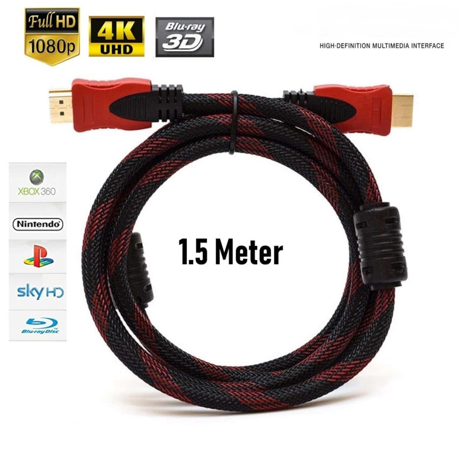 Kabel Hdtv 1.4 bestlink 1.5 meter jaring full hd for pc laptop ps3 - Cable hdtv 1.5m indobestlink 1080p