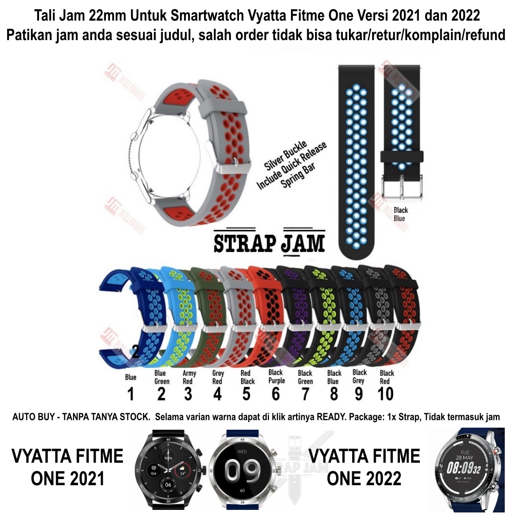 NSB Tali Jam 22mm Watch Strap Vyatta Fitme One 2021 2022 - Rubber Sporty Silikon