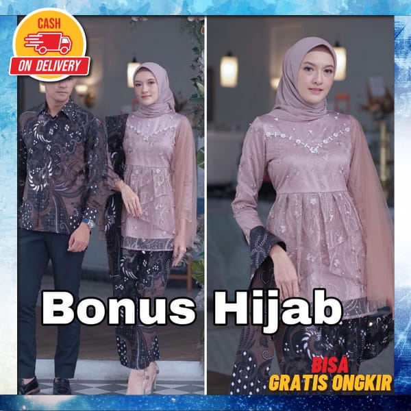Setelan Couple Muslim Bestseller Bsju Pasangan Suami Istri Premium Stelan Bj Kondangan Berkwalitas S