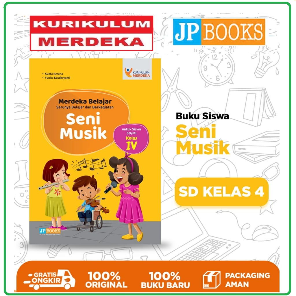 diskon Buku Sekolah Seni Musik SD/MI Kelas 4 Kur. merdeka JP Books