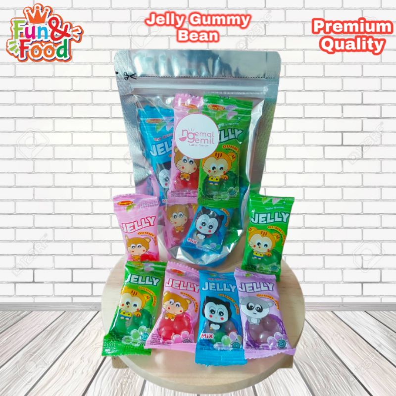 

Jelly Gummy Bean Mix Fruit Flavour Kembang Gula Rasa Buah Kualitas Premium