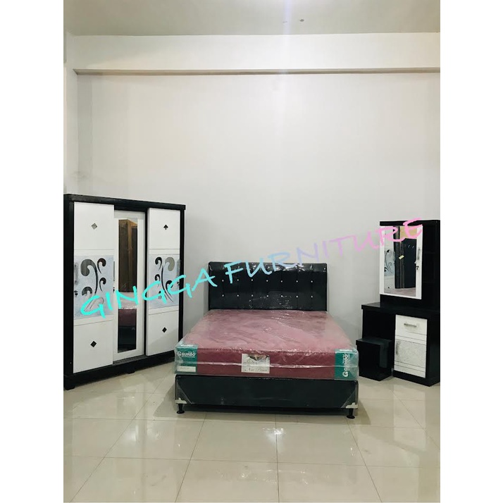 SET KAMAR TIDUR KAMAR SET MINIMALISET TEMPAT TIDUR MINIMALIS 1 SET KAMAR TIDUR LEMARI DAN MEJA RIAS