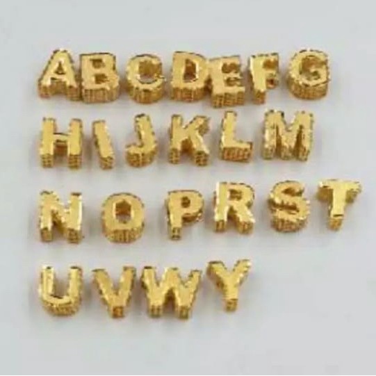 LIONTIN WANITA MODEL INISIAL HURUF ELEGANT EMAS ASLI