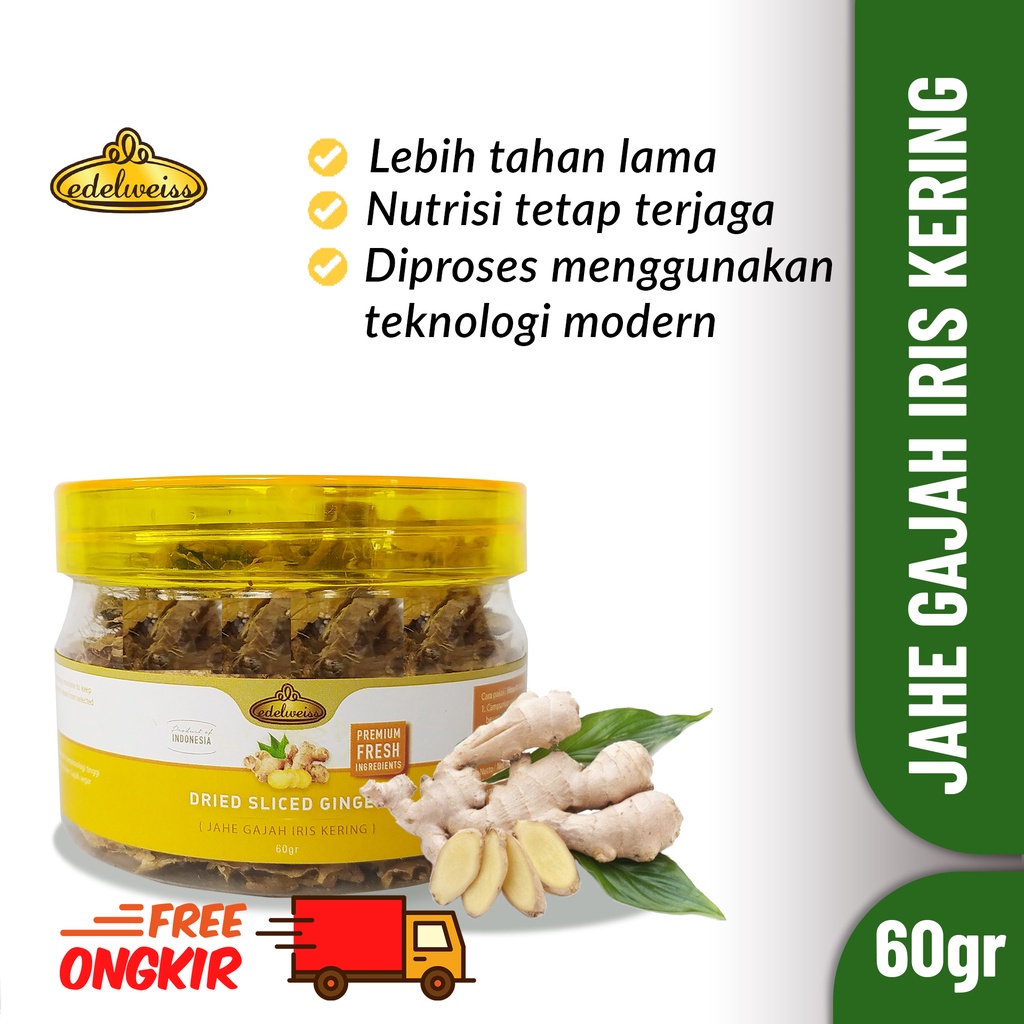 

Edelweiss Rempah Jahe Gajah Kering (Dried Ginger) 60gr