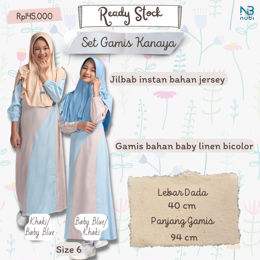 GAMIS ANAK PEREMPUAN BAHAN LINEN KANAYA NUBI