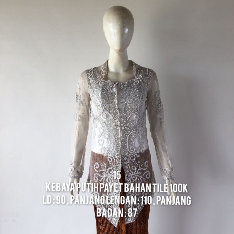 kebaya putih payet/kebaya pengantin putih