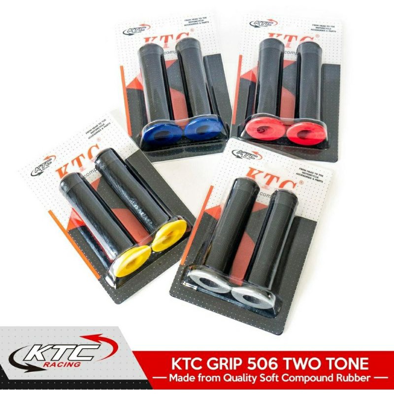 GRIP KTC TWOTONE RUBBER GRIP BULU KTC ORI UNIVERSAL HANDGRIP MOTOR VARIASI HANDFAT SARUNG GAS MOTOR 