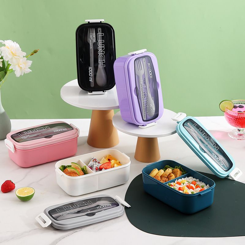 Tempat Makan Transparant BENTO BOX 1000ml / Lunch Box 1000ml BPA FREE