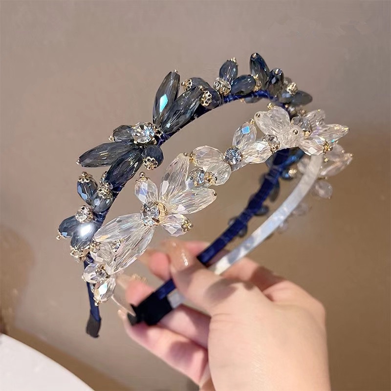 Premium Bando Crystal Berlian Korea Headband Handmade