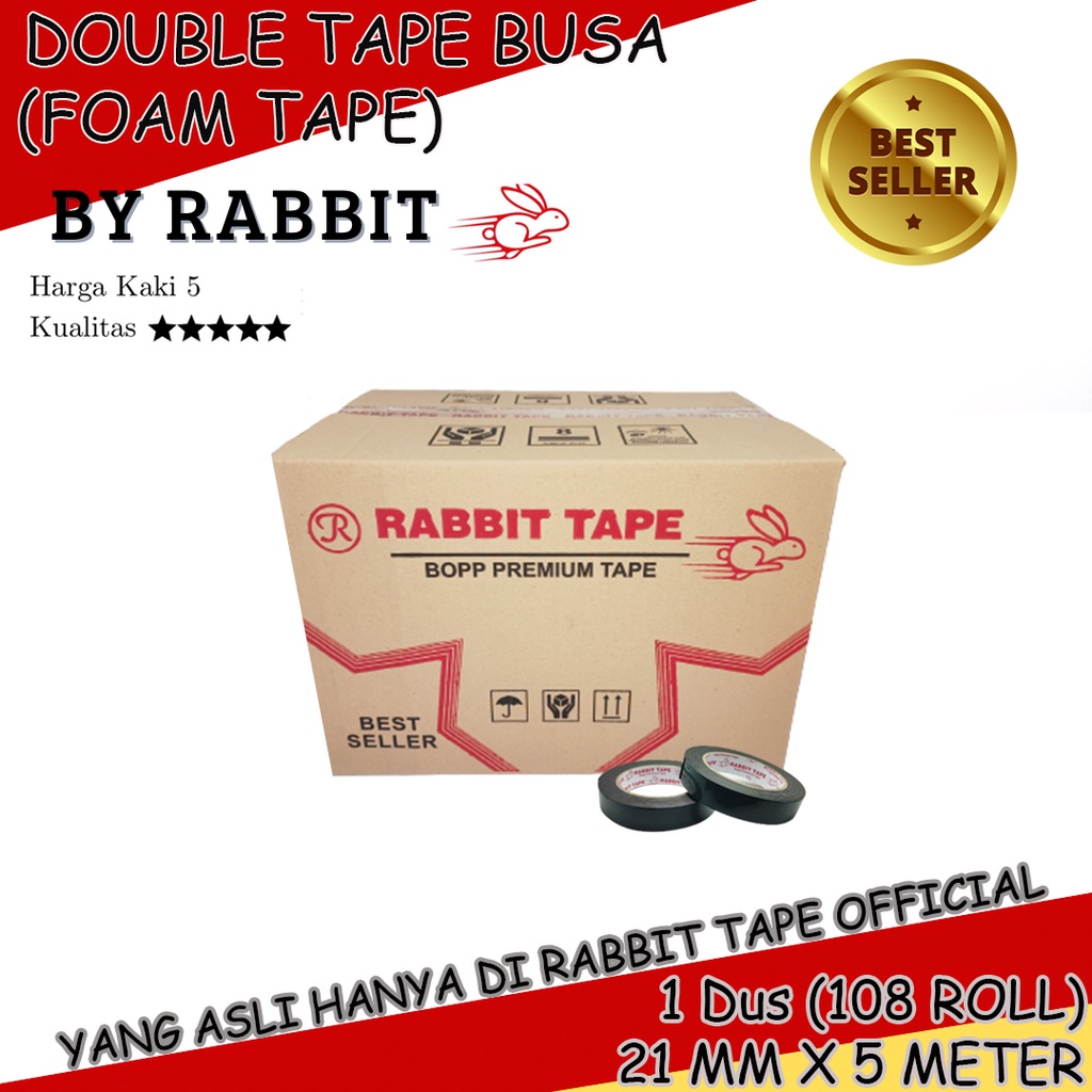 

Double Tape Busa Hijau / Foam Hijau [DUS] RABBIT TAPE 1 inch x 5 Meter