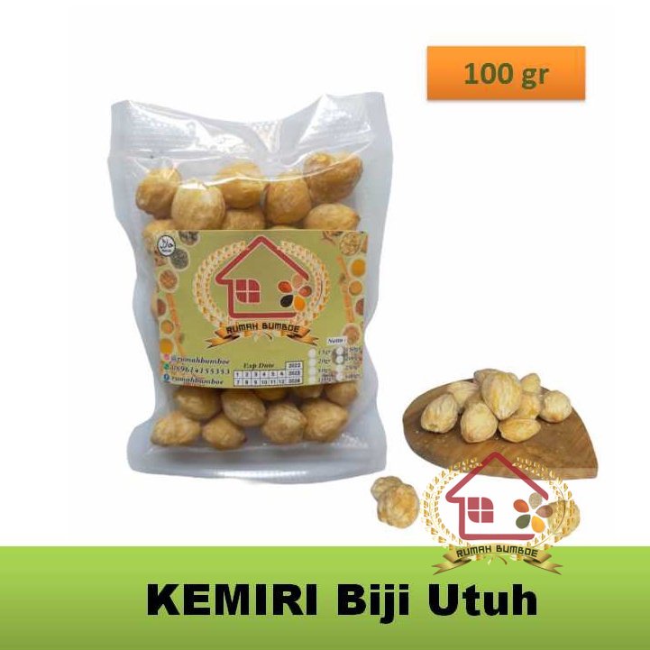 

(1 kg) BIJI KEMIRI UTUH Biji Kemiri Premium Bagus