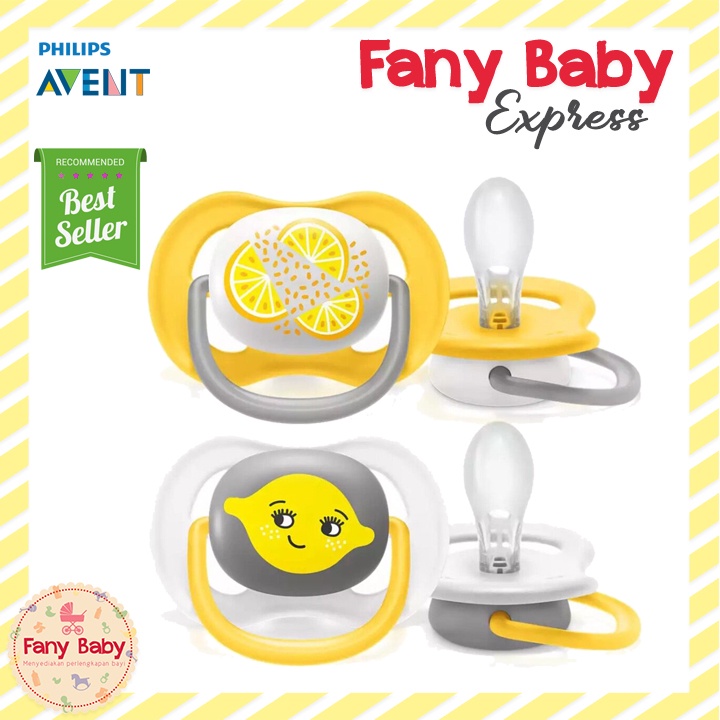 PHILIPS AVENT SOOTHER ULTRA AIR PACIFIER LEMON / SCF080