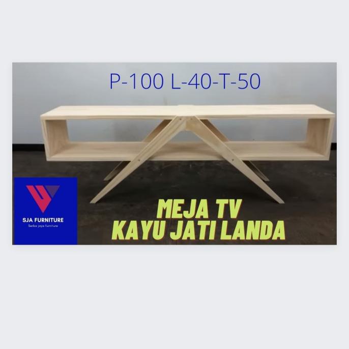 Meja Tv Minimalis Kayu Solid , Jati Belanda Meja Hias Meja Pot Bunga, Lashiracollection1