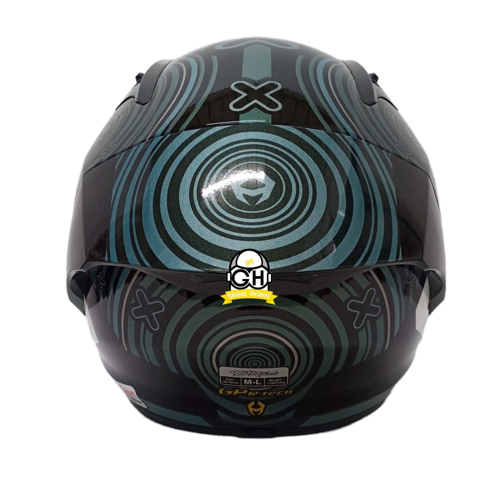 NHK HELM GPR TECH STREET TARGET BLACK GREY GLOSSY GP R TECH