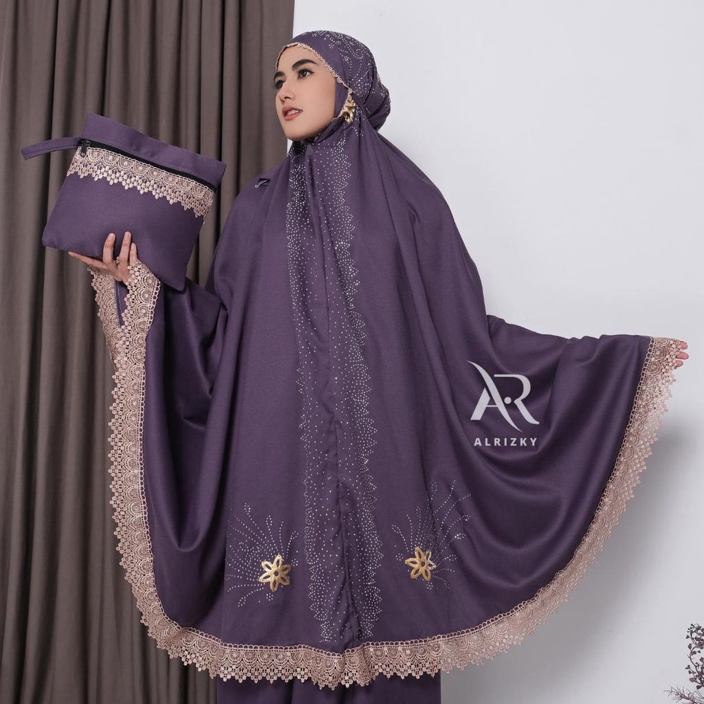 ALRIZKY - Mukena Dewasa Shakilla Nagita Diamond Bunga Cantik