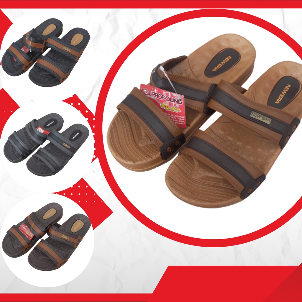 Sandal Selop Pria 2 Tudung Karet Empuk