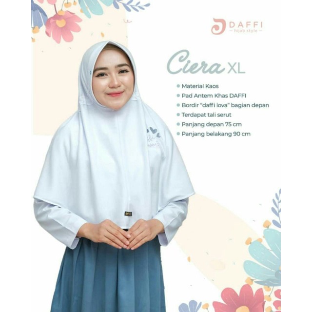 Hijab Daffi Ciera XL Series hijab instan hijab anak sekolah jilbab untuk sekolah