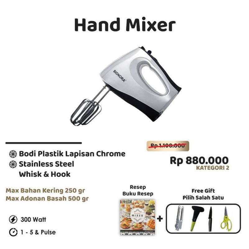 Hand mixer signora silver