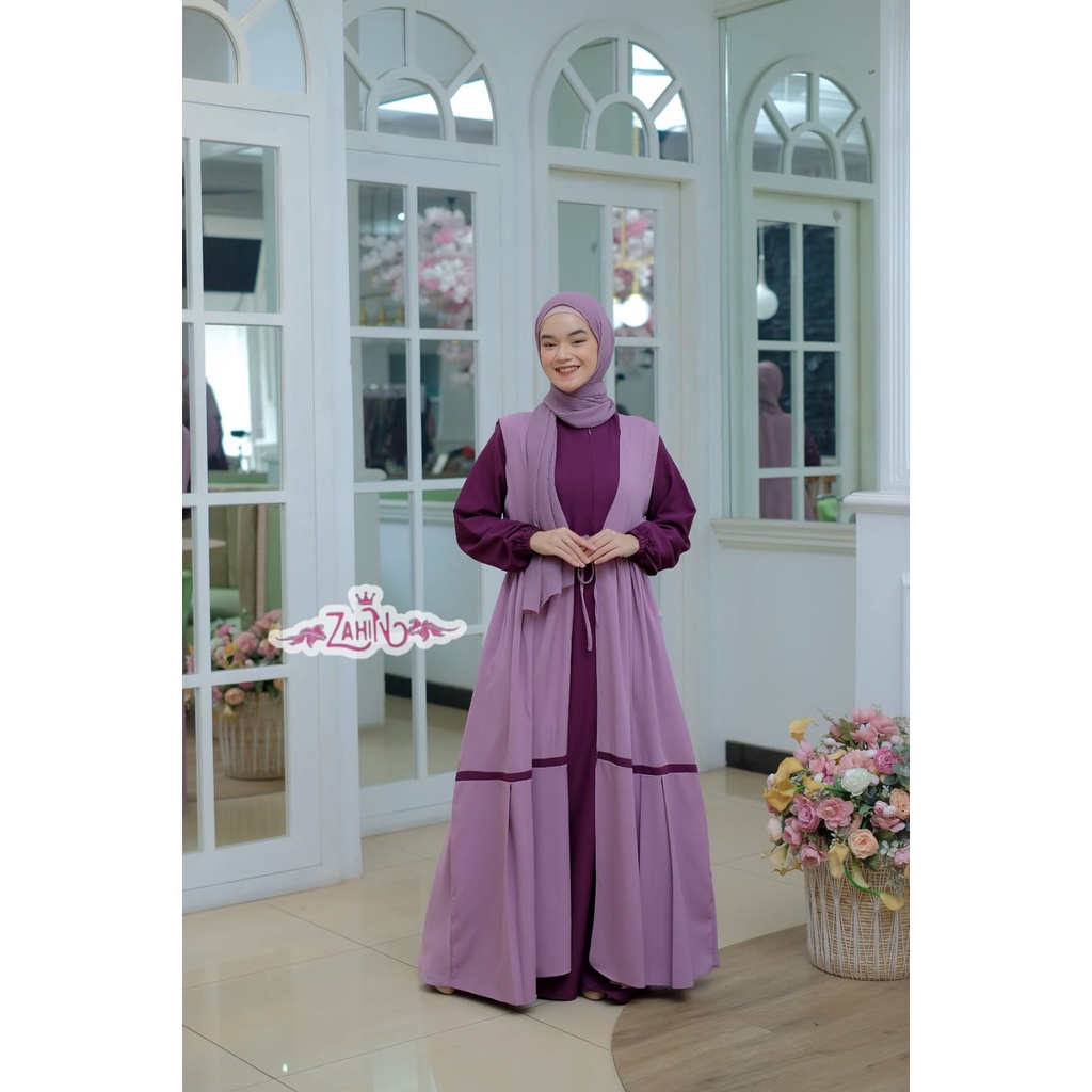 KAMILA OUTER ORI ZAHIN GAMIS CANTIK WARNA UNGU
