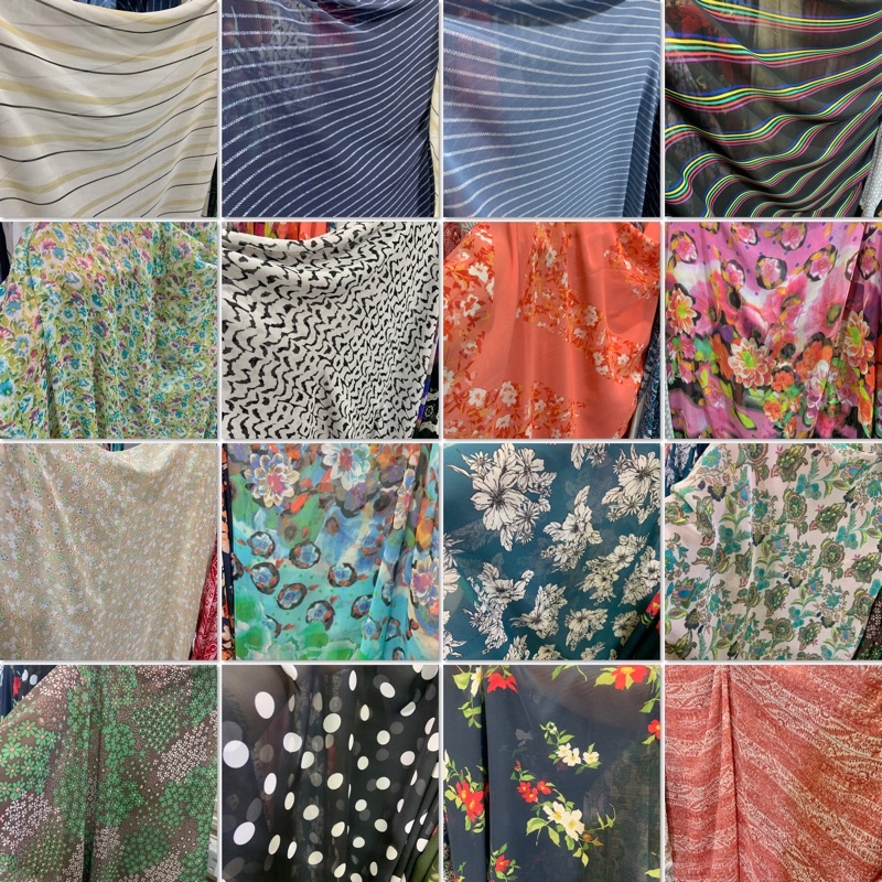 Jual Kain Sifon Ciffon Motif Bunga Kain Meteran Lebar Cm Bahan Kain Sifon Sifon