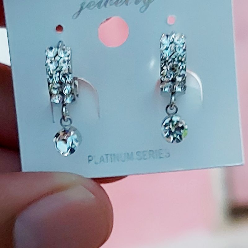 anting titanium model lapisan permata