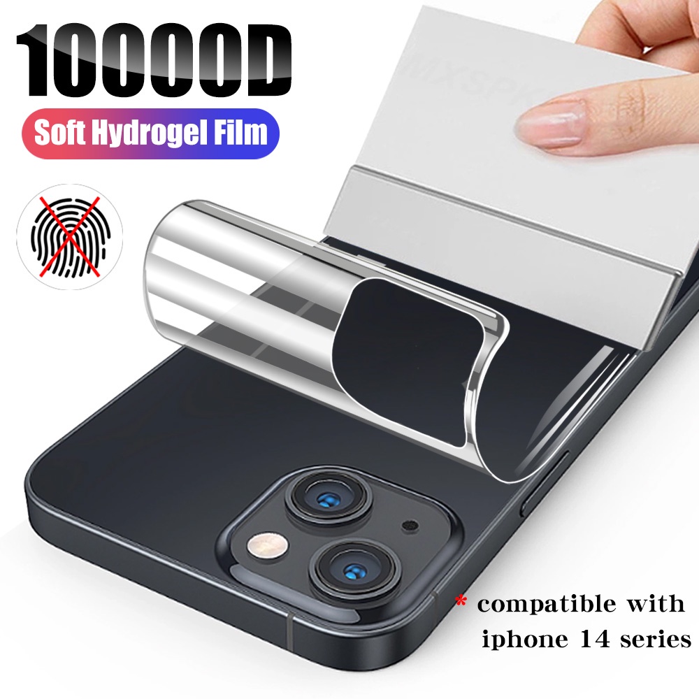 Film Hydrogel Pelindung Layar Belakang Full Cover Anti Gores Untuk iPhone 14