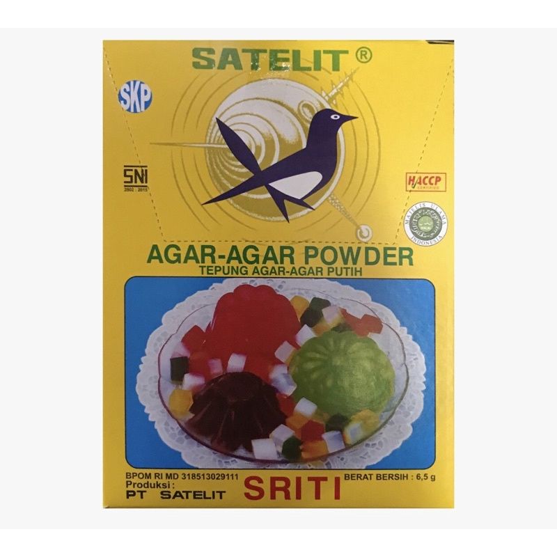 

TEPUNG AGAR" SATELIT SRITI TIDAK BERWARNA