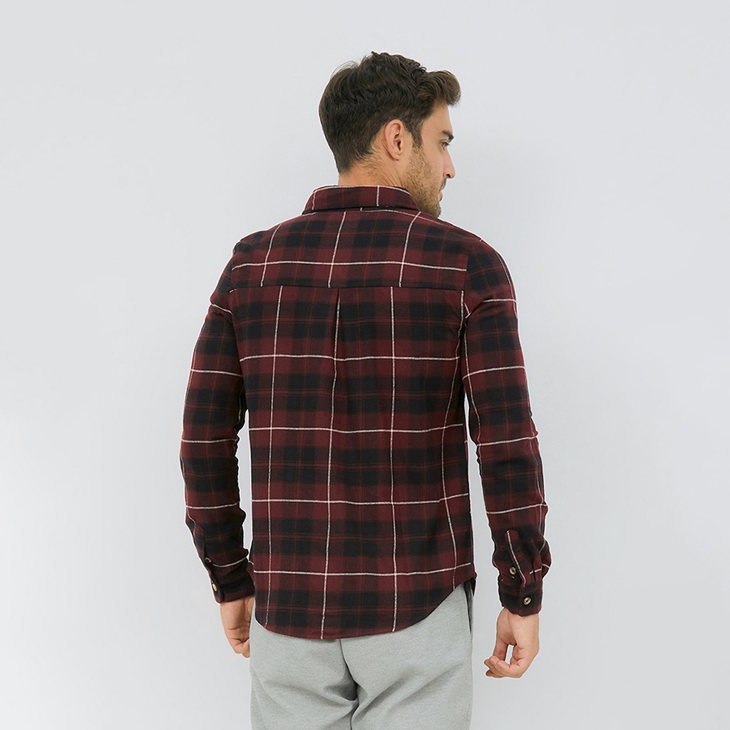JOY SHADE  Kemeja Pria Tangan Panjang MAROON PLAID by Aeropostale