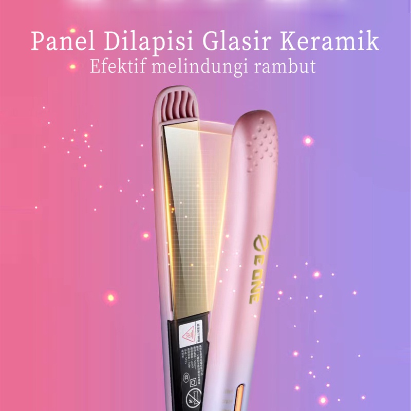 E ONE catokan rambut bagus tahan lama ori 2 in 1 catok rambut untuk smoothing - Garansi 1 tahun