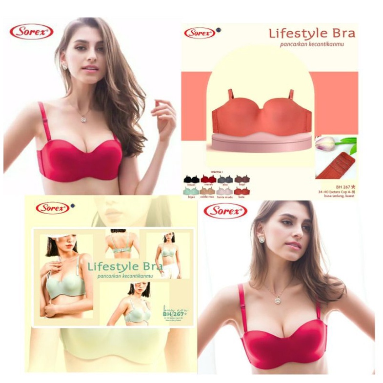 BRA WANITA SOREX ART 267. LIFESTYLE BUSA SEDANG PAKAI KAWAT KAIT:2 SETARA CUP B