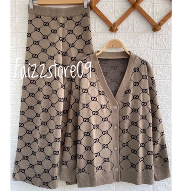 SOFIA ONE SET Knitwear PREMIUM - Cardi &amp; Kulot - SETELAN RAJUT WANITA