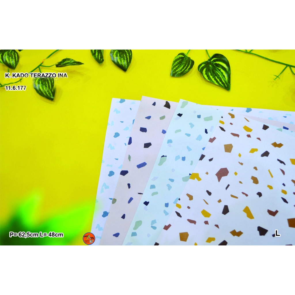 

KERTAS KADO TERAZO MOTIF WARNA - WARNI