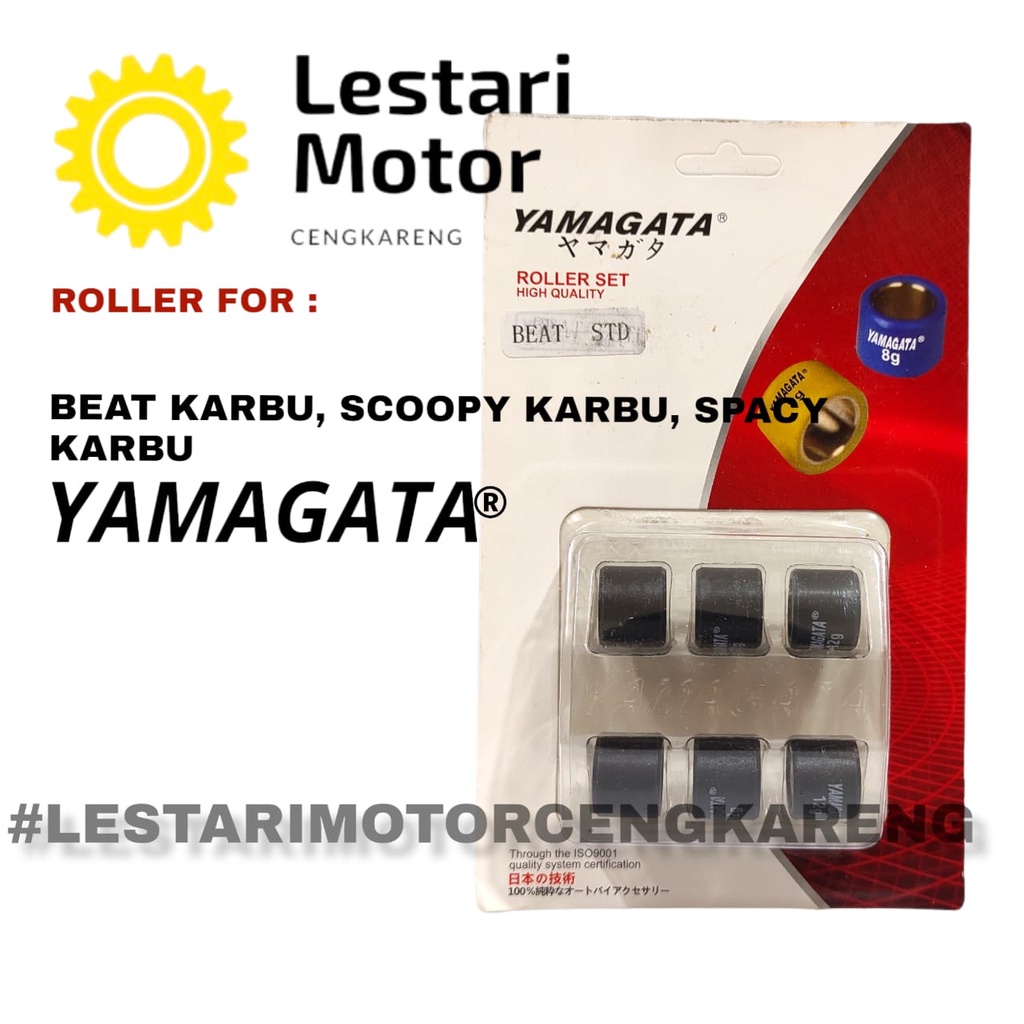 ROLLER BEAT SCOOPY SPACY 110 KARBU RACING YAMAGATA 7 SAMPAI 12 GRAM