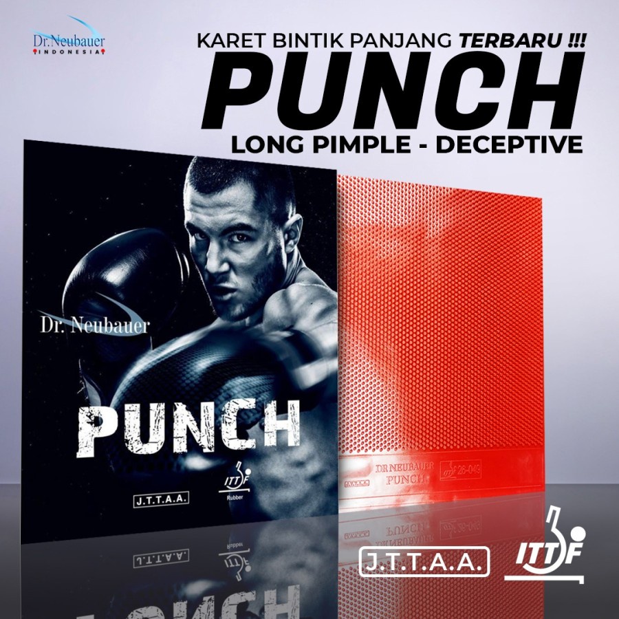 Karet Bat Tenis Meja Pingpong Dr. Neubauer Punch 0.6MM Bintik Panjang