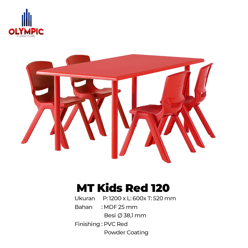 MEJA BELAJAR ANAK/MEJA TK 120 CM/ MEJA MT KIDS 120 CM