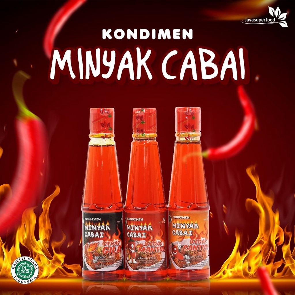 KONDIMEN MINYAK CABAI SPICY 135 ml Halal | Santuy Mantul Gila