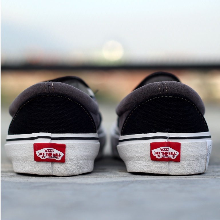 SLIP ON BLACK GREY TERBARU