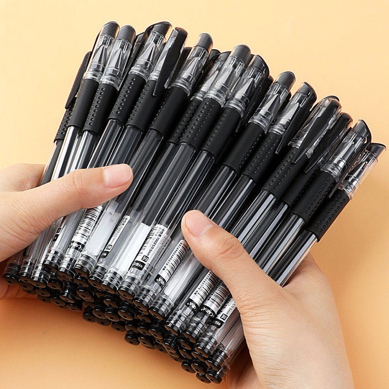 Pulpen Hitam 0.5mm/Pen Gel Mini/Pena Jel Kepala Mata Jarum/Pulpen Internasional Balpoin Murah-4