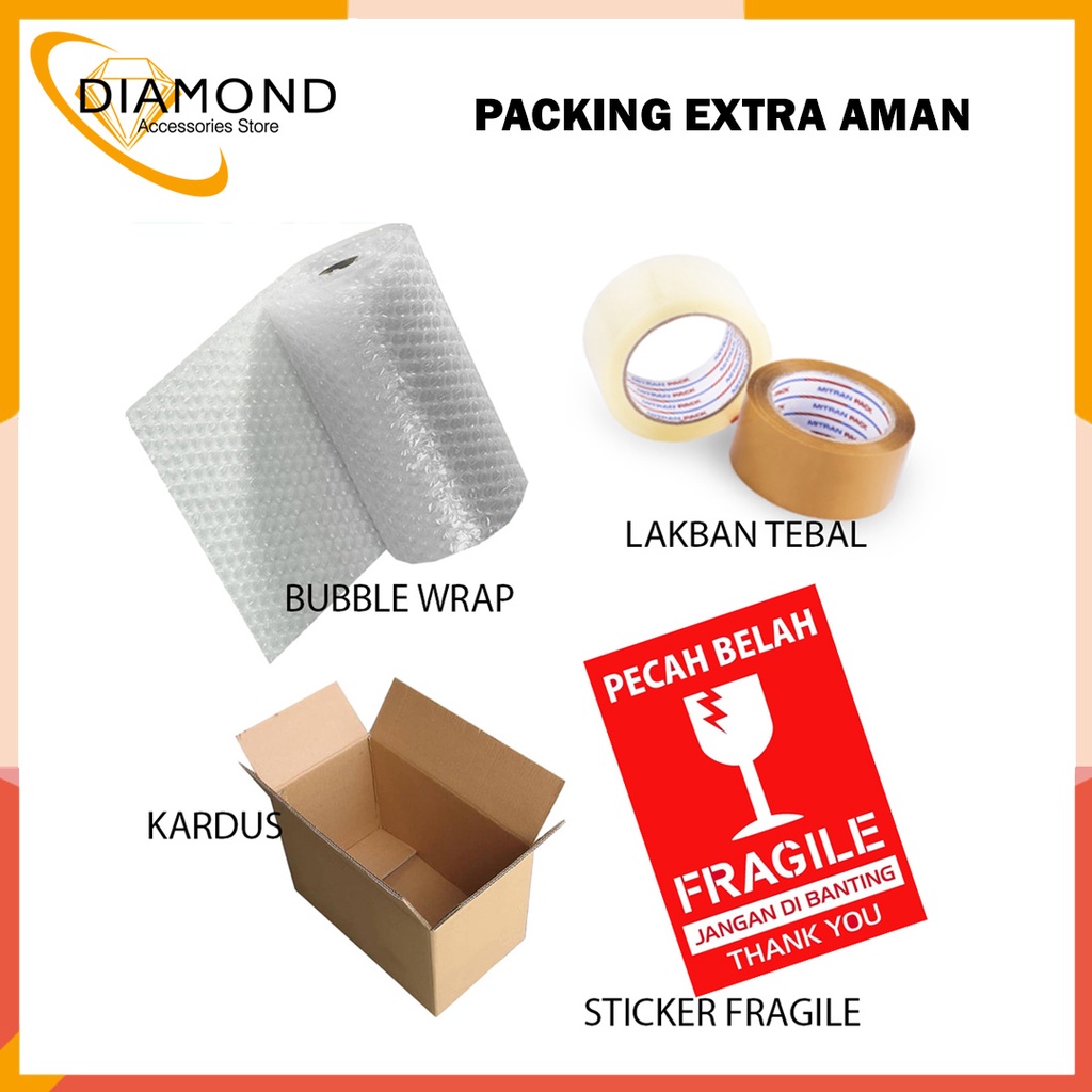 

Packing Ekstra Aman Menggunakan Dus ( Sticker Fragile + Bubble Warp + Kardus + Lakban )