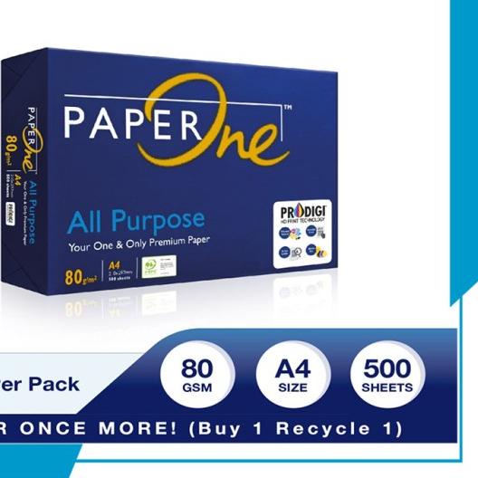 

Kertas HVS A4 Paperone 80 gr 1 Rim / 500 Lembar