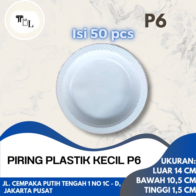 Piring Plastik P6 / Piring Plastik P7 / Piring Plastik P6 - 50Pcs