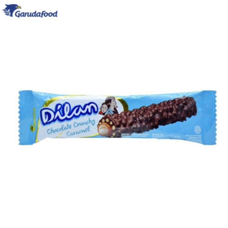 BOX - Dilan Crunchy Choco Caramel 12x24g Wafer Roll Cokelat